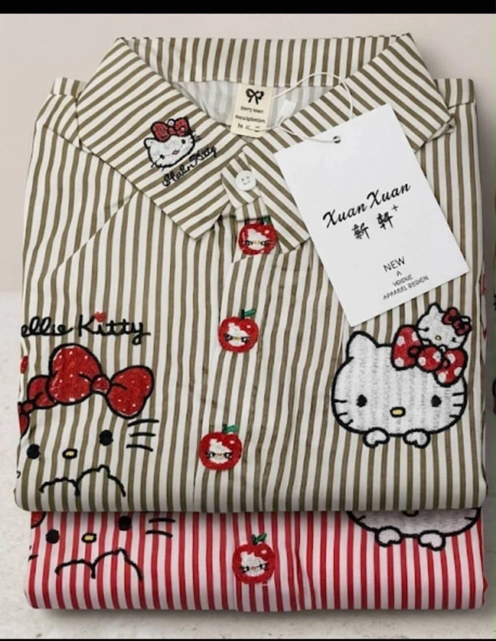 Hello Kitty Striped Button-Up Shirt - photo 3