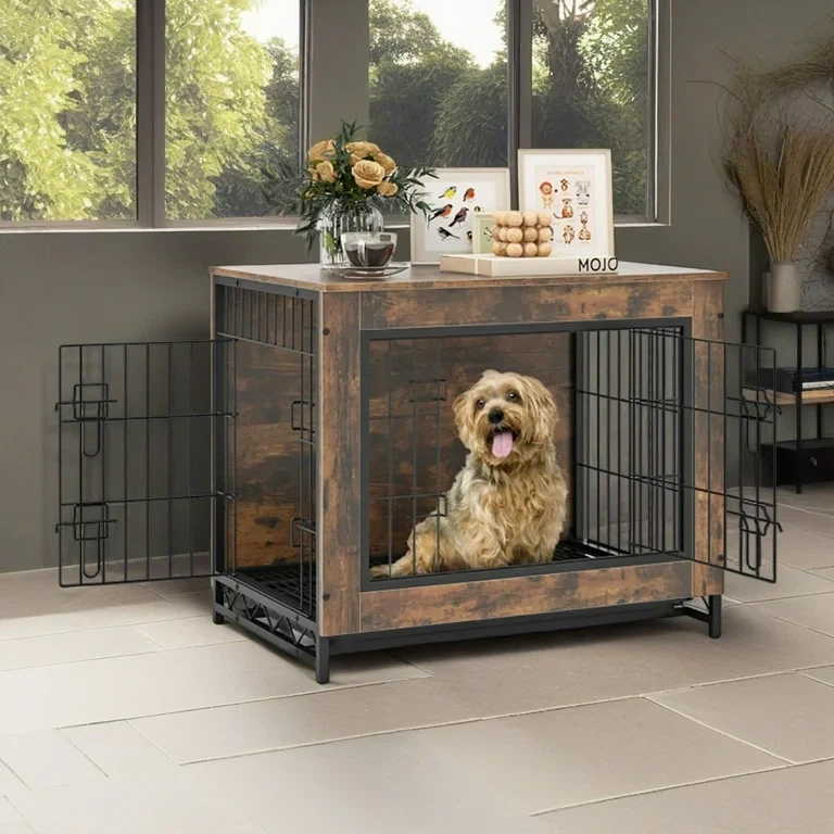 Pefilos 27" Wooden Dog Crate Furniture