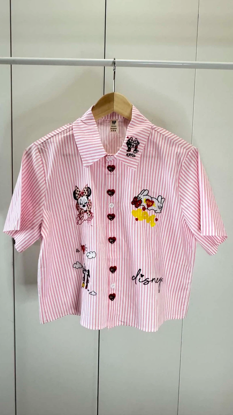 Disney Minnie Mouse Embroidered Button-Up Shirts (Set of 2) - photo 2