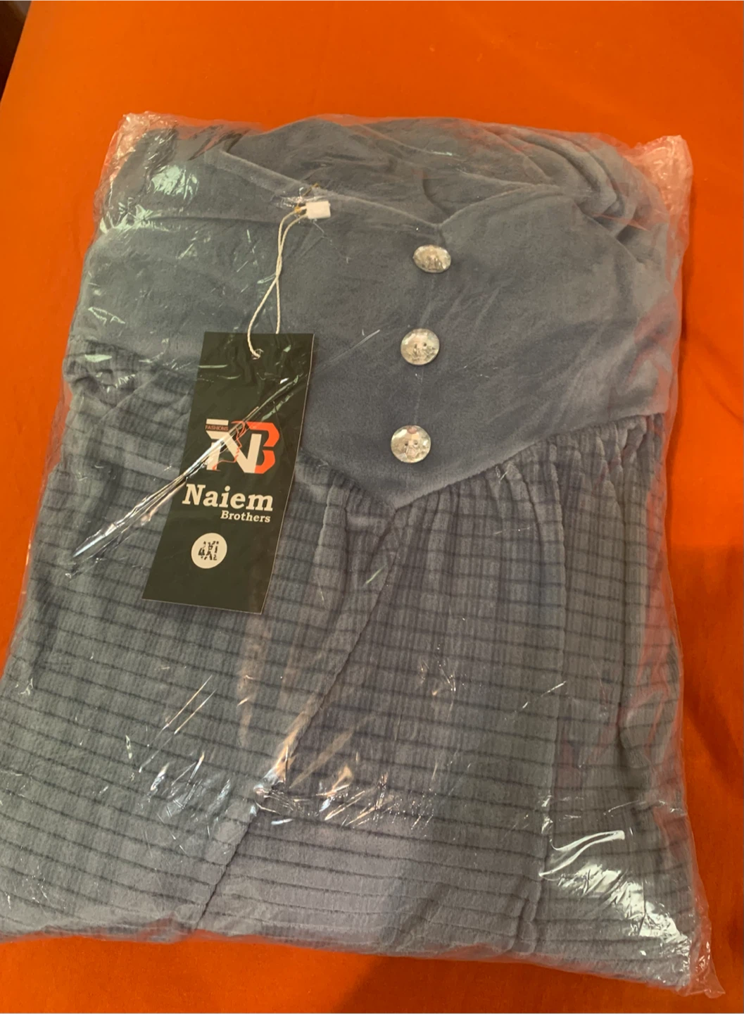 Naem Brothers Gray Striped Dress - Size 4XL
