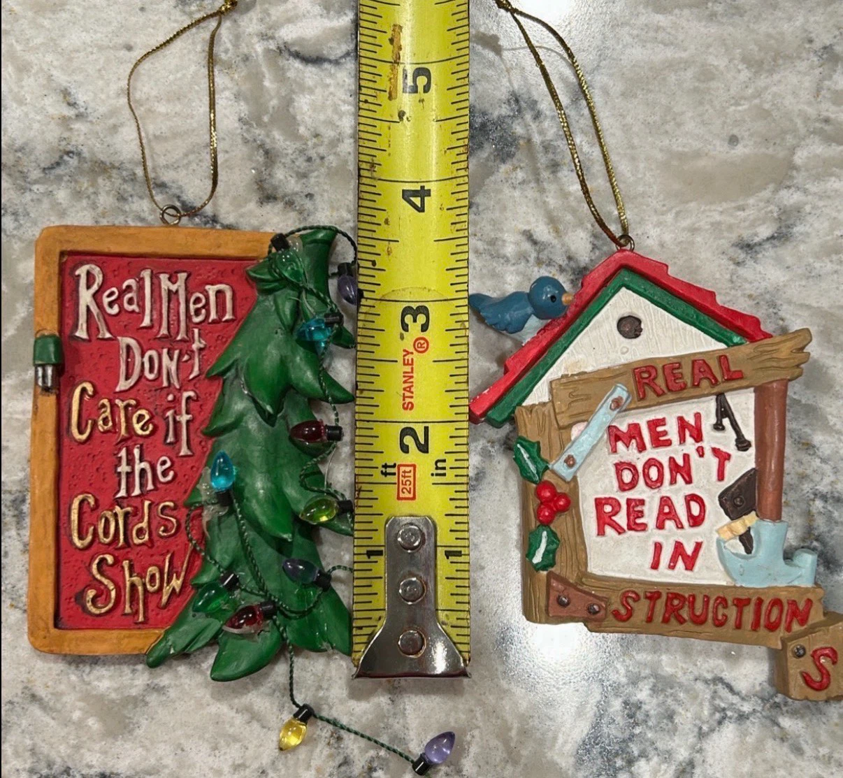 Pair of Hanging “Real Men Don’t” Decoration - photo 2