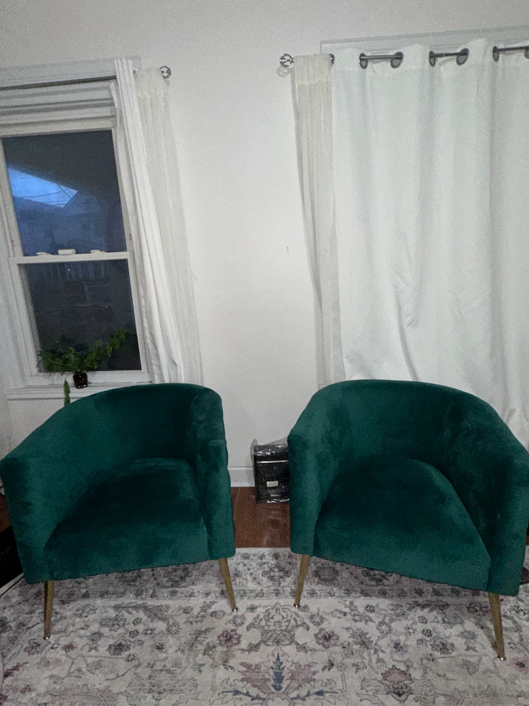 Emerald Green Velvet Accent Chairs/bench - photo 4
