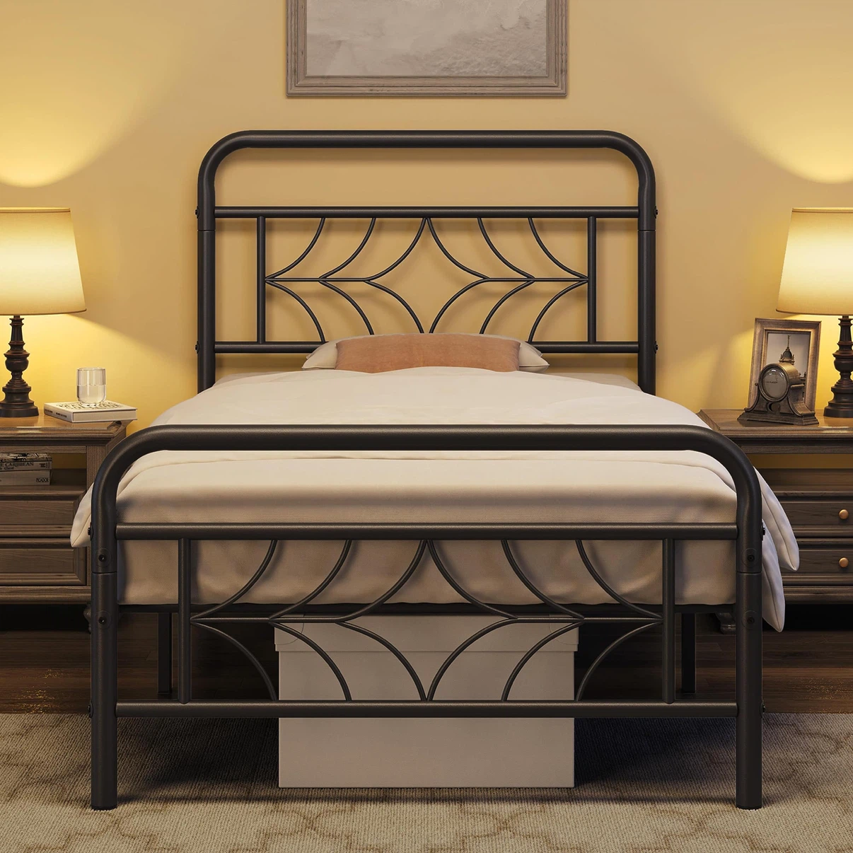 Topeakmart Twin Bed Frames Metal Platform