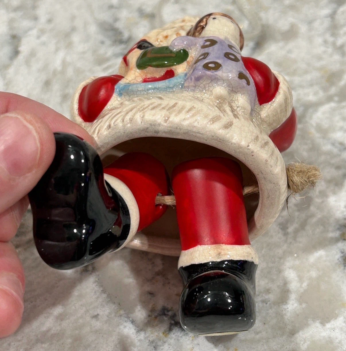 Santa w/ Swinging Legs, Santa Head, Heart Christmas Ornaments - photo 3