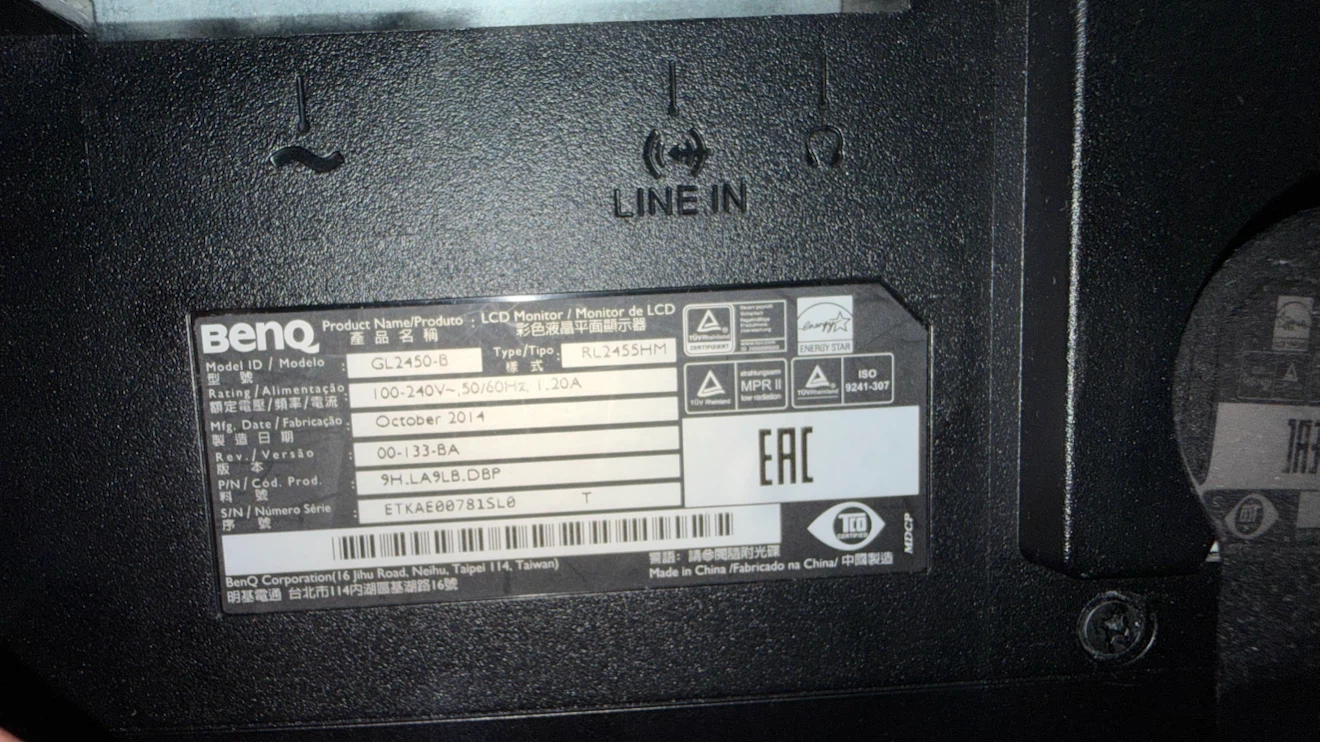 BenQ GL2450-B LCD Monitor - photo 3
