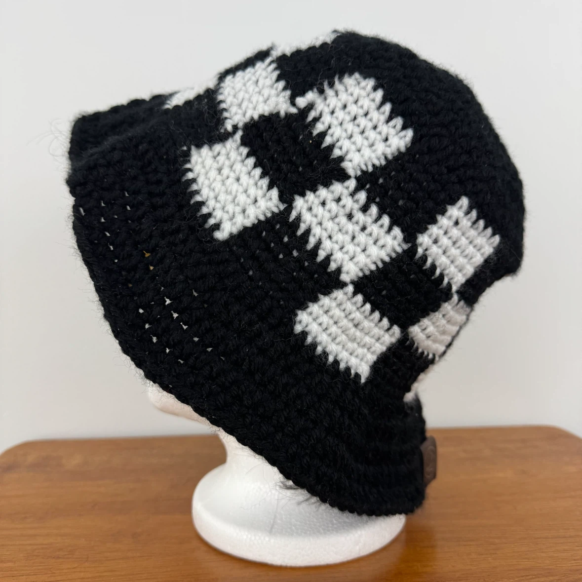 Crocheted Checker Bucket Hat - photo 2