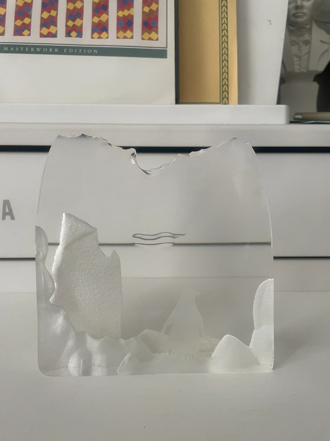 Vintage Signed Studio Art Glass Penguin Sculpture (1983)