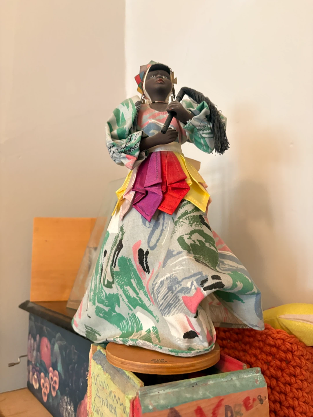 Decorative Doll with Mop