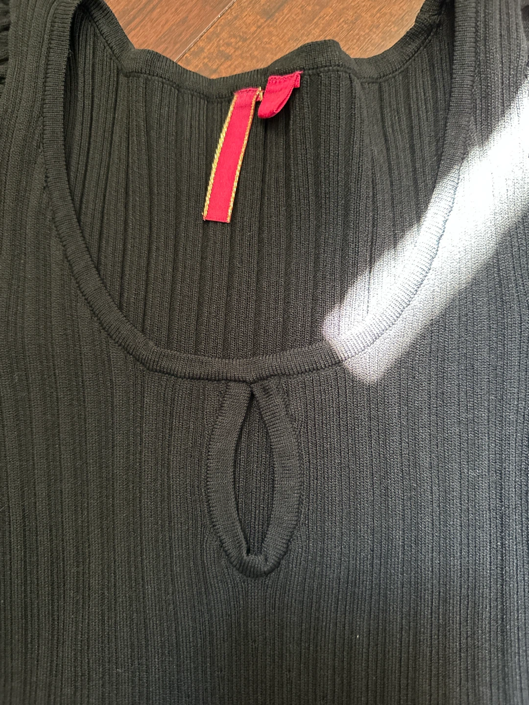 Black Ribbed Puff Sleeve Dress - photo 2