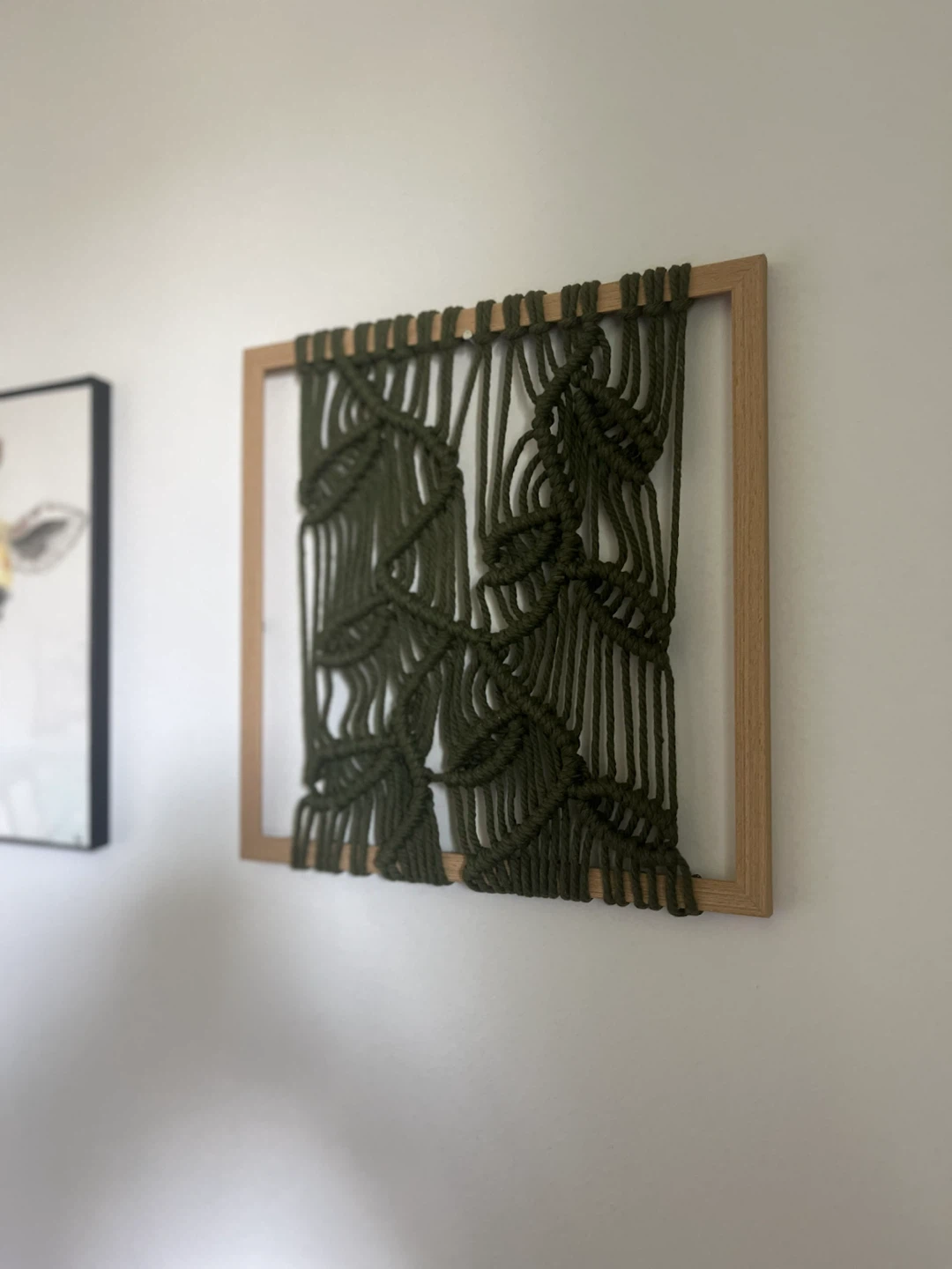 Olive Green Macrame Wall Hanging - photo 2
