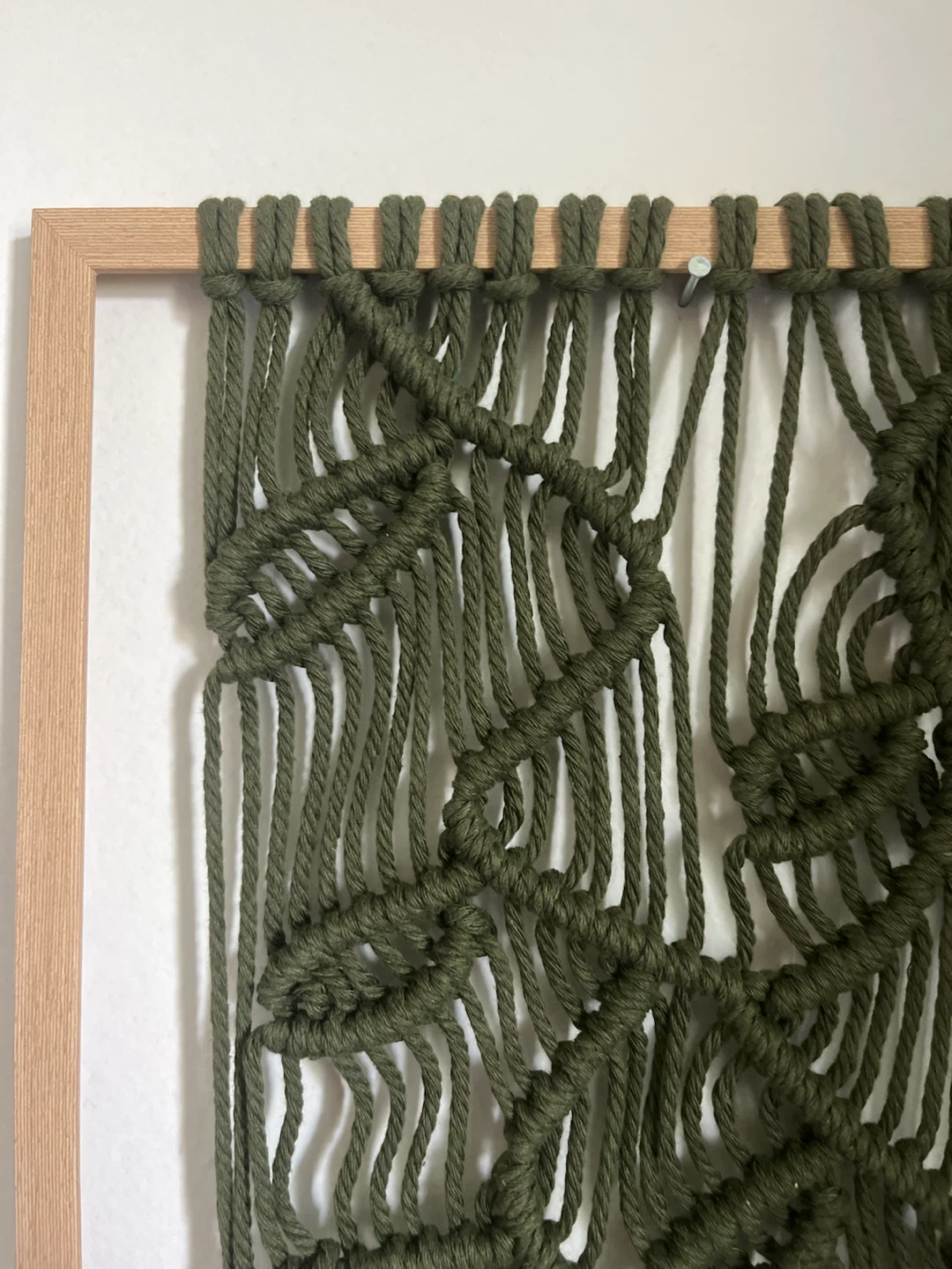 Olive Green Macrame Wall Hanging - photo 3