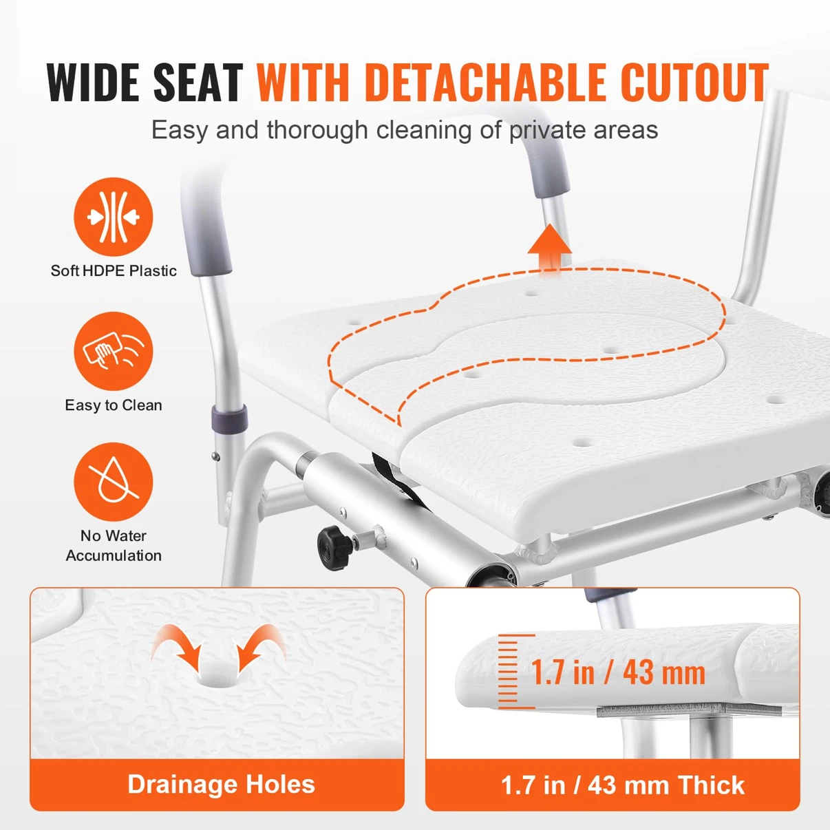 VEVOR Sliding Tub Transfer Bench - photo 3