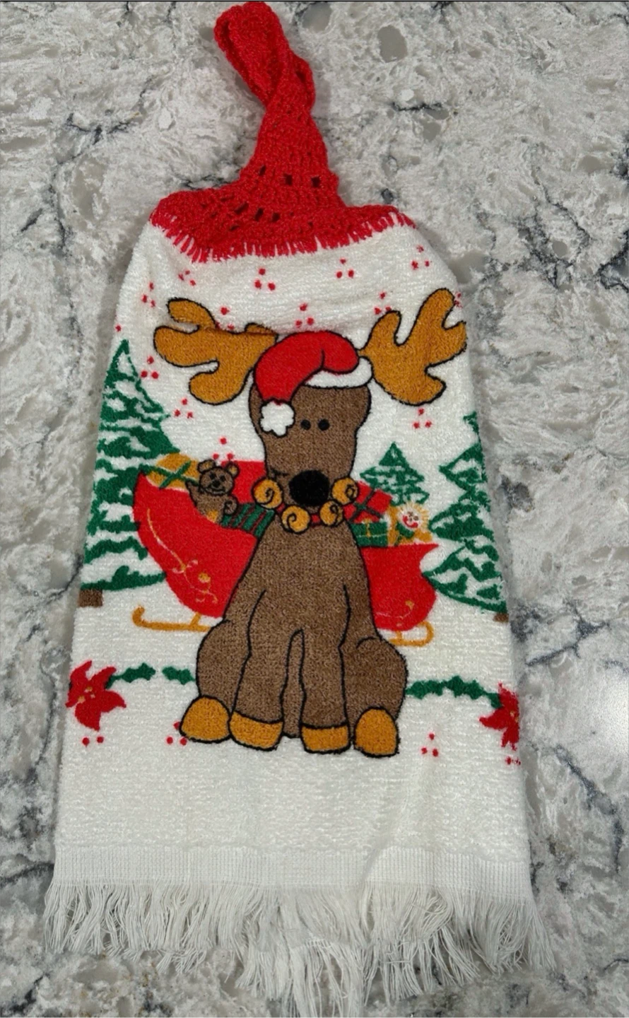 Christmas Reindeer/Moose Kitchen Towel - photo 2