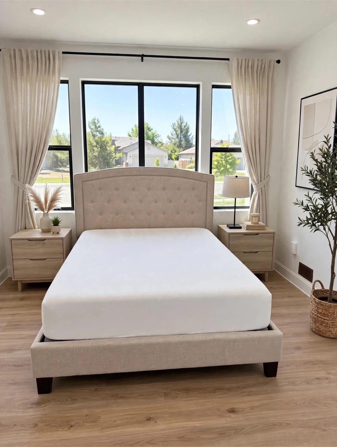 Elegant Queen Bed Frame & Mattress Set – Excellent Condition - photo 3