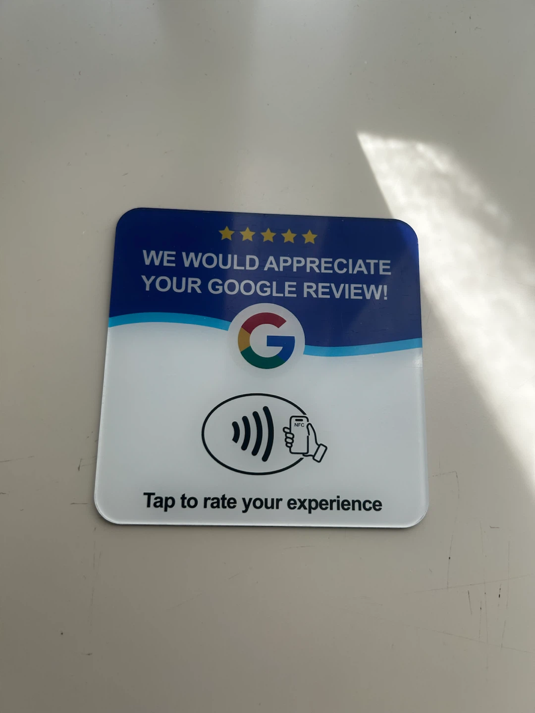 Google Review NFC Tap Card