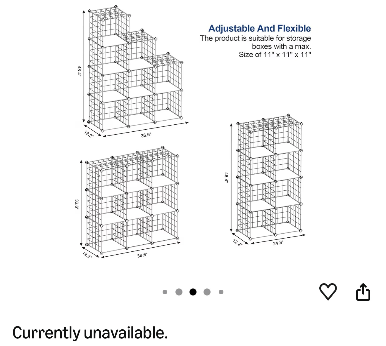 SONGMICS Metal Wire Storage Shelves Organizer - photo 2