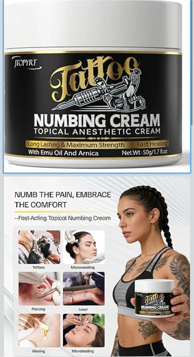 Tattoo Numbing Cream Topical Anesthetic - 50g - photo 2