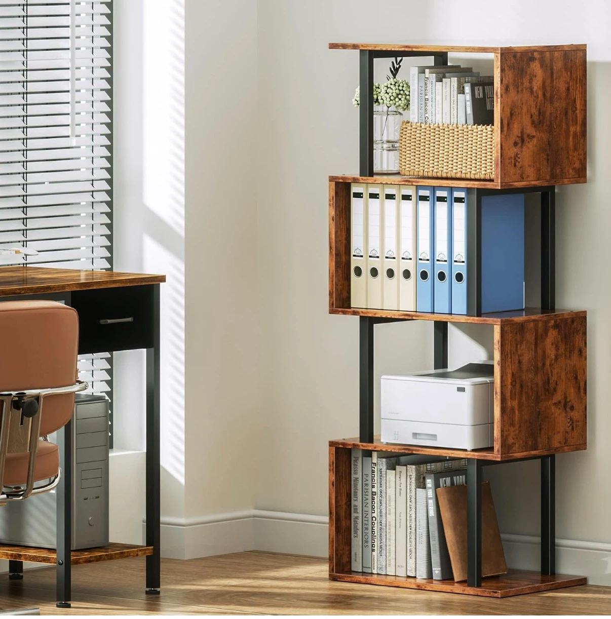 Mid Century 4-Tier Bookshelf