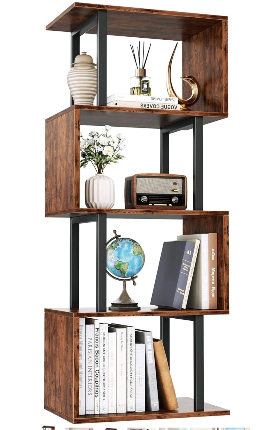 Mid Century 4-Tier Bookshelf - photo 2