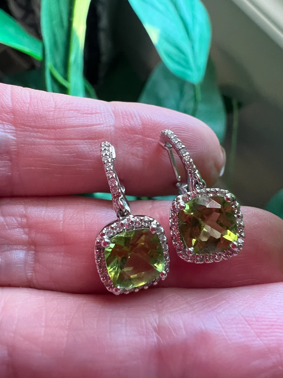 14 k peridot and diamonds earrings - photo 4