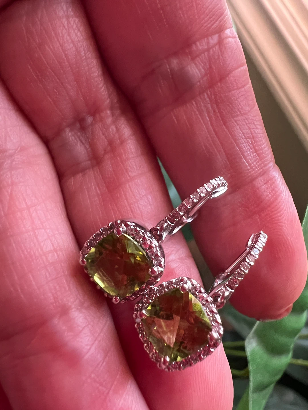 14 k peridot and diamonds earrings - photo 5