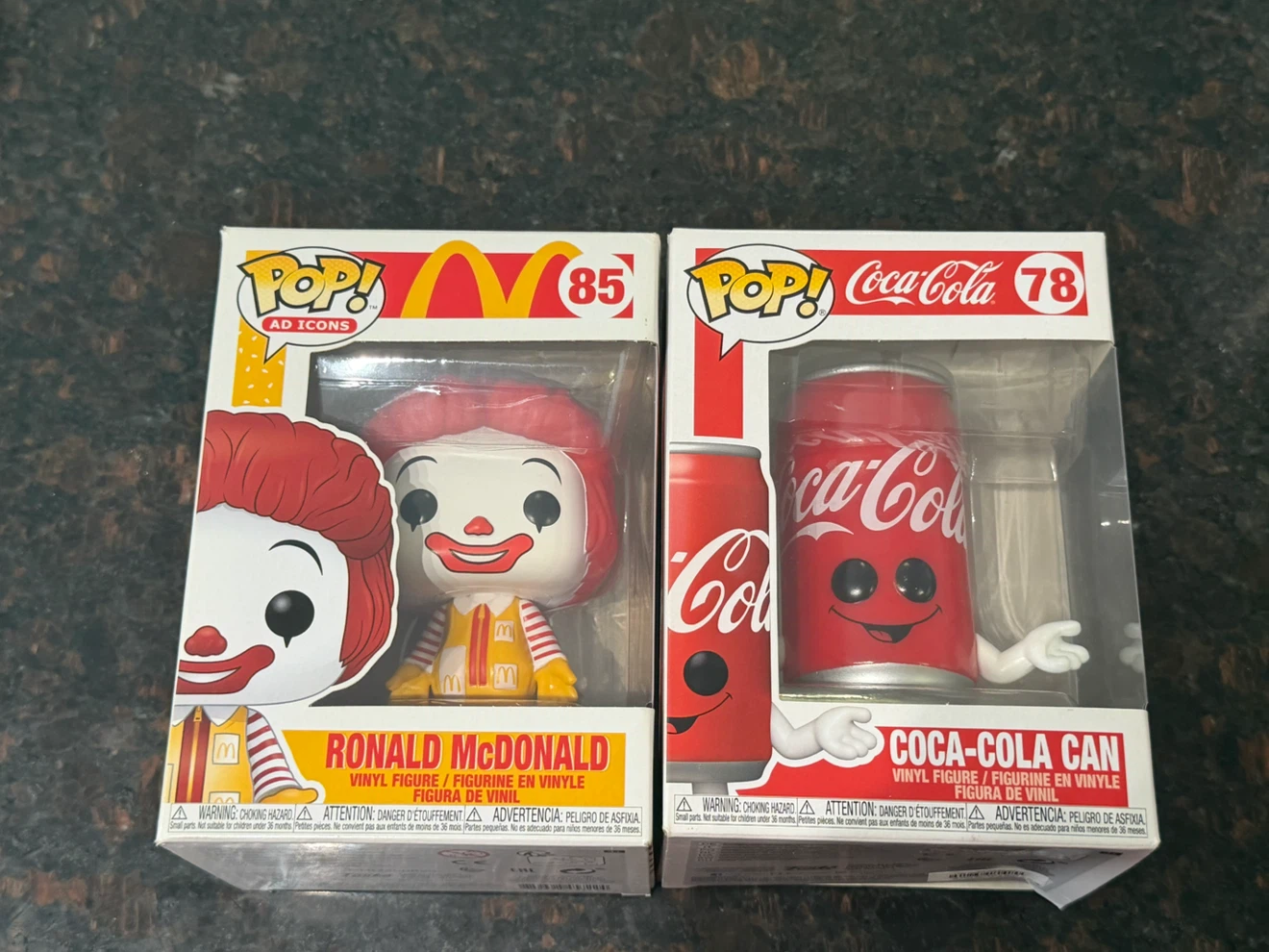 Funko Pop! Ronald McDonald & Coca-Cola Can Figures