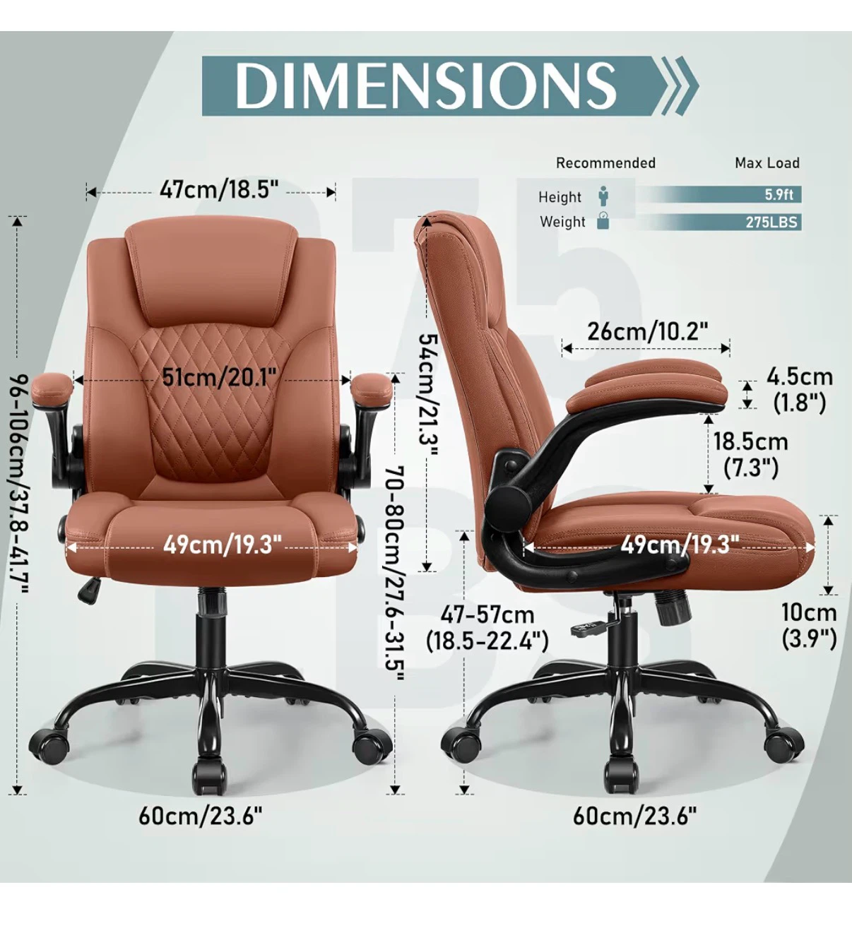 Ergonomic PU Leather Office Chair - photo 3