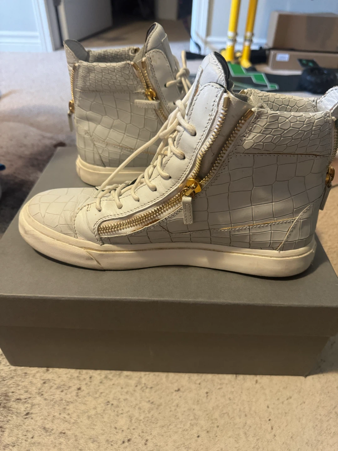 Giuseppe Zanotti London TR High-Top Sneakers – White Croc - photo 2