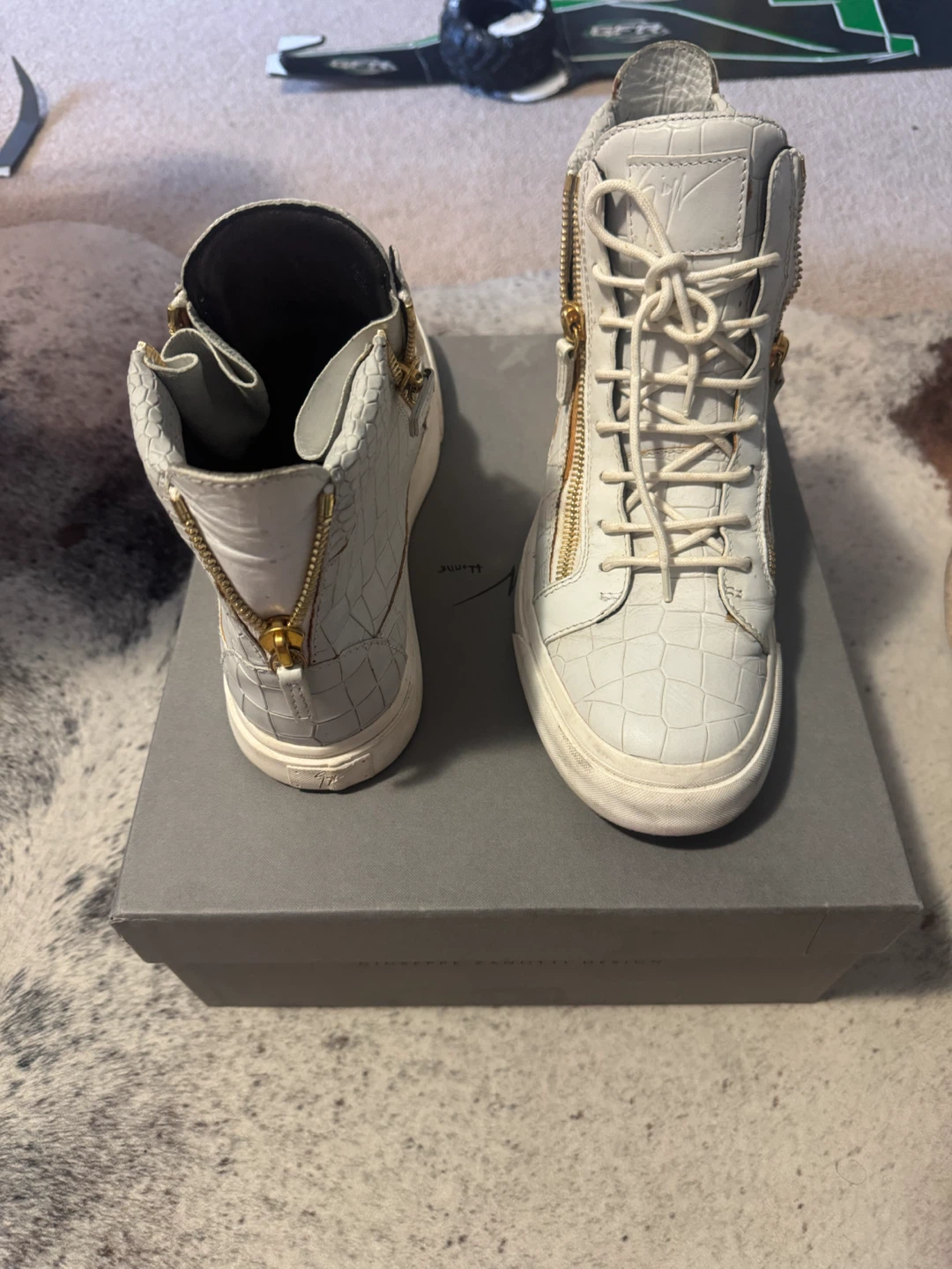 Giuseppe Zanotti London TR High-Top Sneakers – White Croc - photo 3