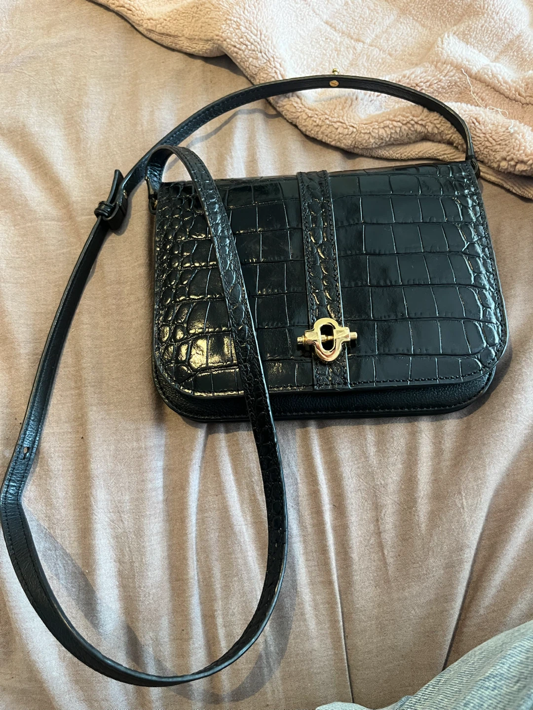 Banana Republic crossbody Black Leather Bag