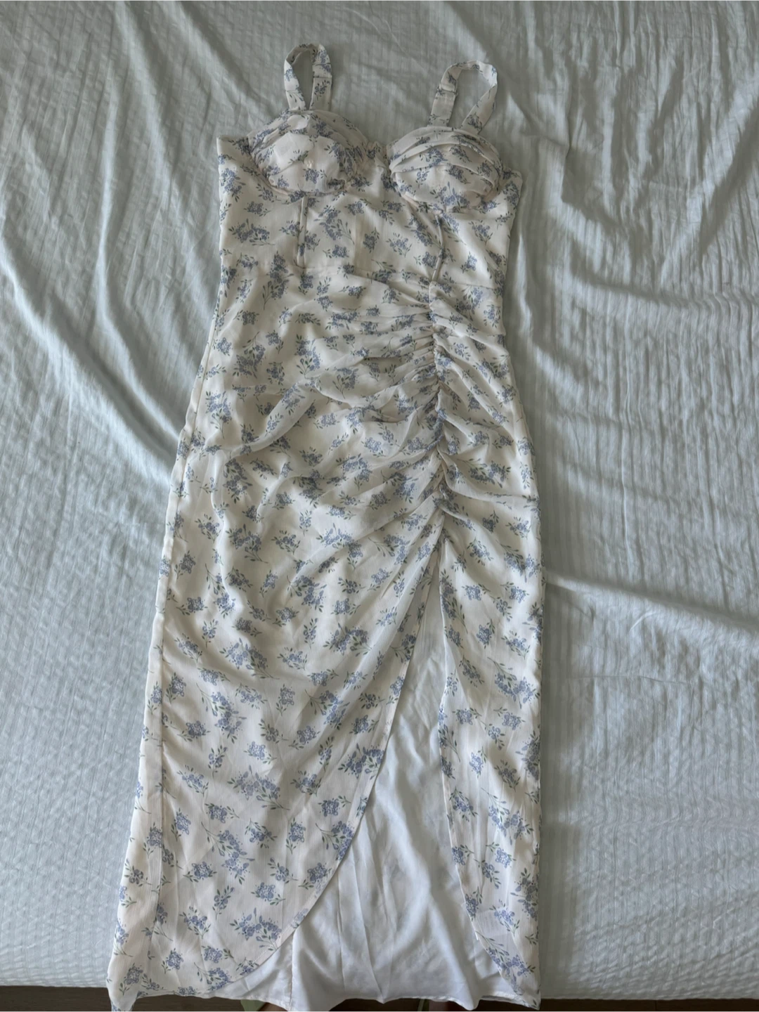 New The Latest Scoop Mable floral ruched midi dress - photo 3