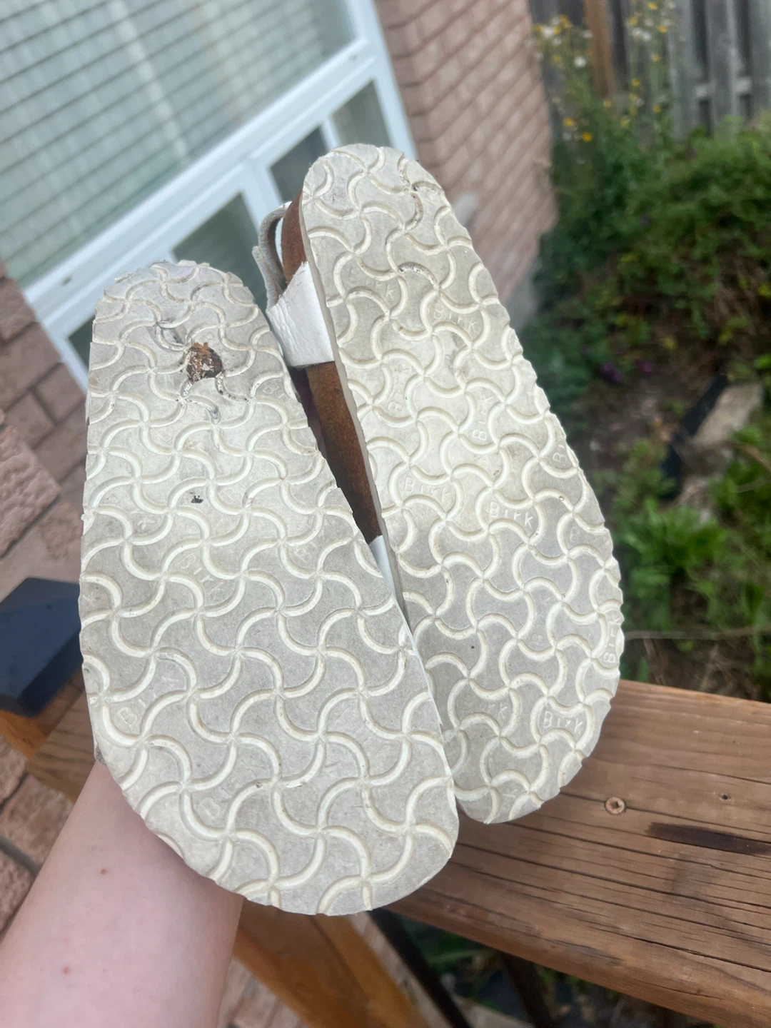 Birkenstock White Leather Sandals Size 8 - photo 3