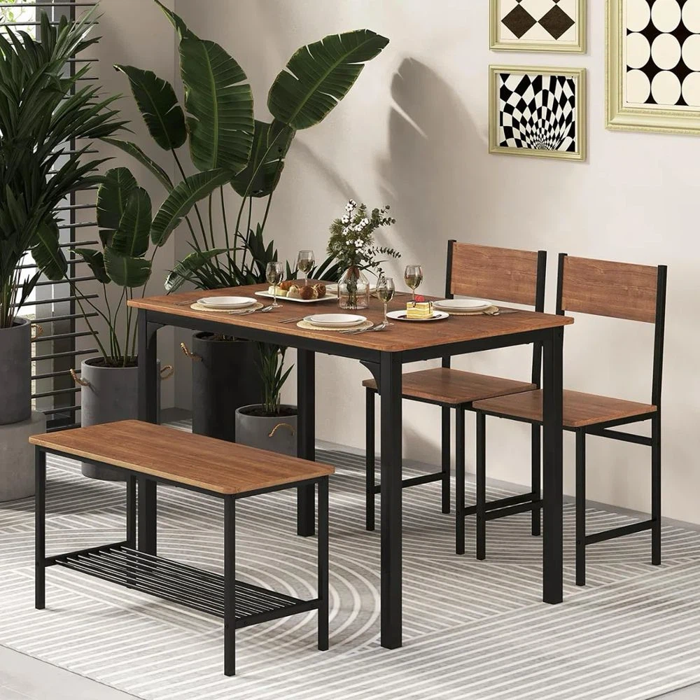 Dining Table Set with 2 Chairs and Bench - photo 2