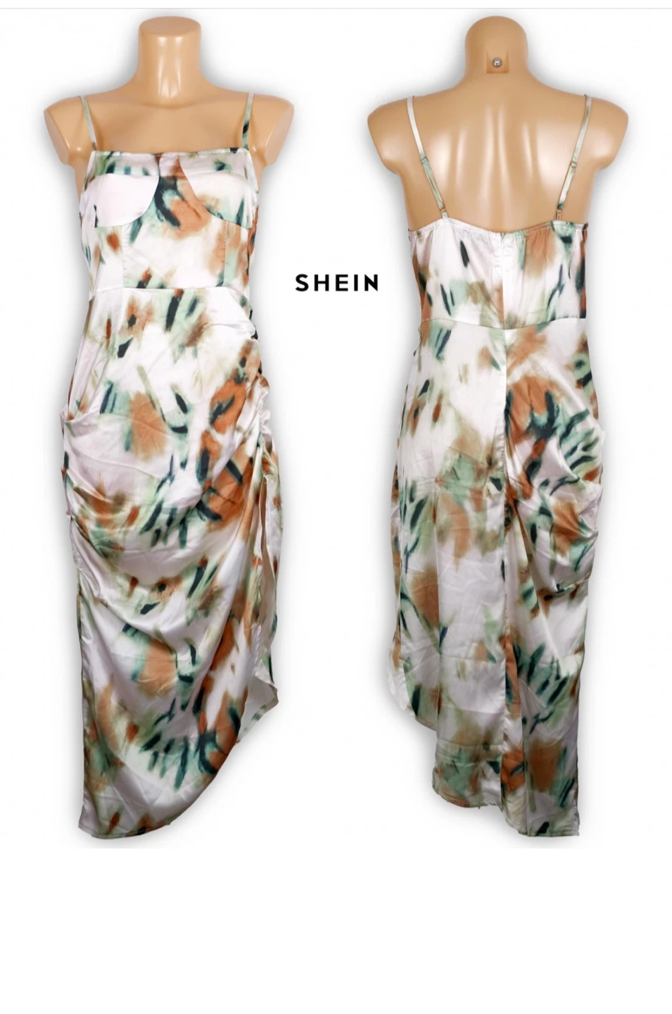 SHEIN Floral Ruched Midi Dress - photo 2