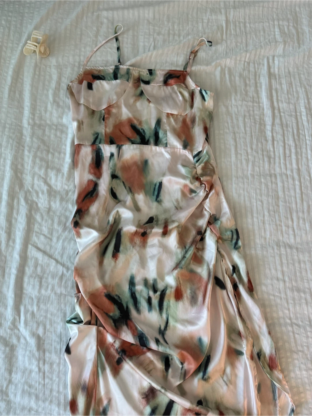 SHEIN Floral Ruched Midi Dress - photo 5
