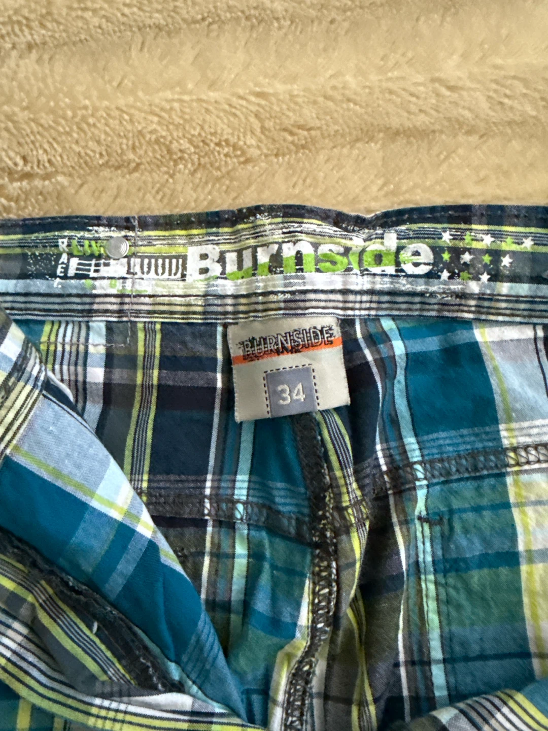 Burnside Plaid Shorts Size 34 - photo 3