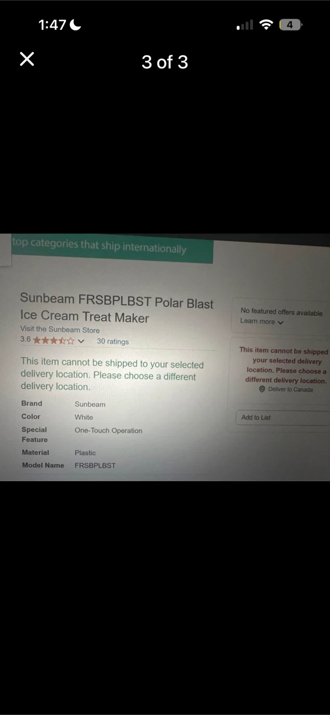 Sunbeam Polar Blast Ice Cream Treat Maker - photo 3