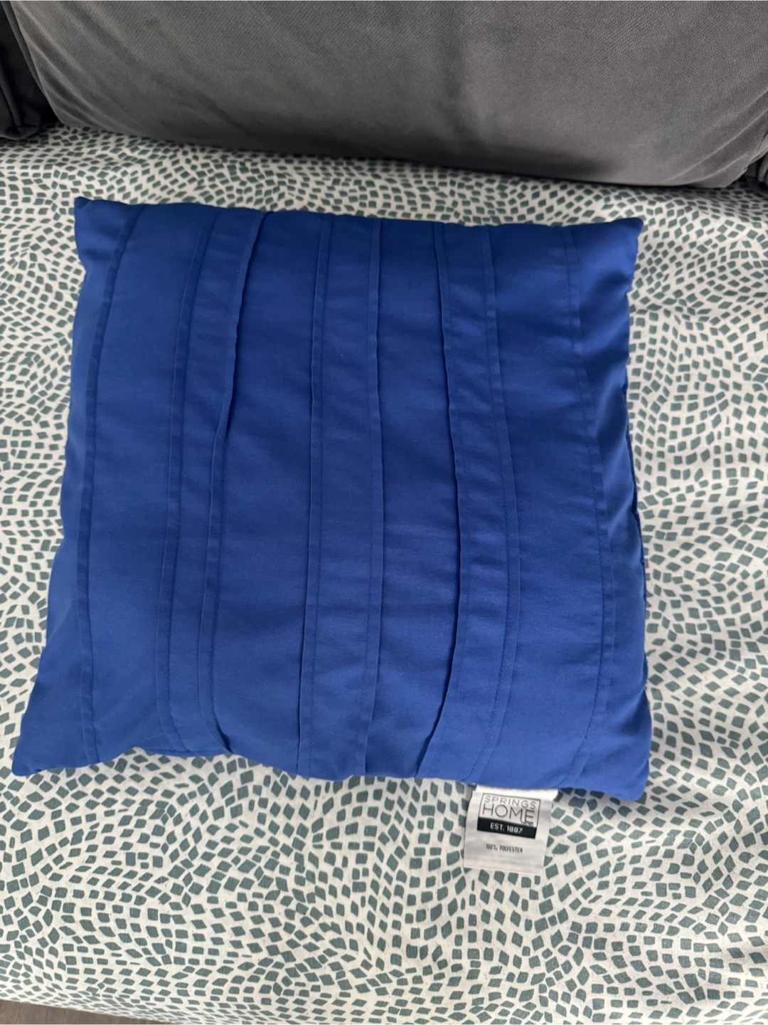 Blue and Grey Accent Pillows - photo 2