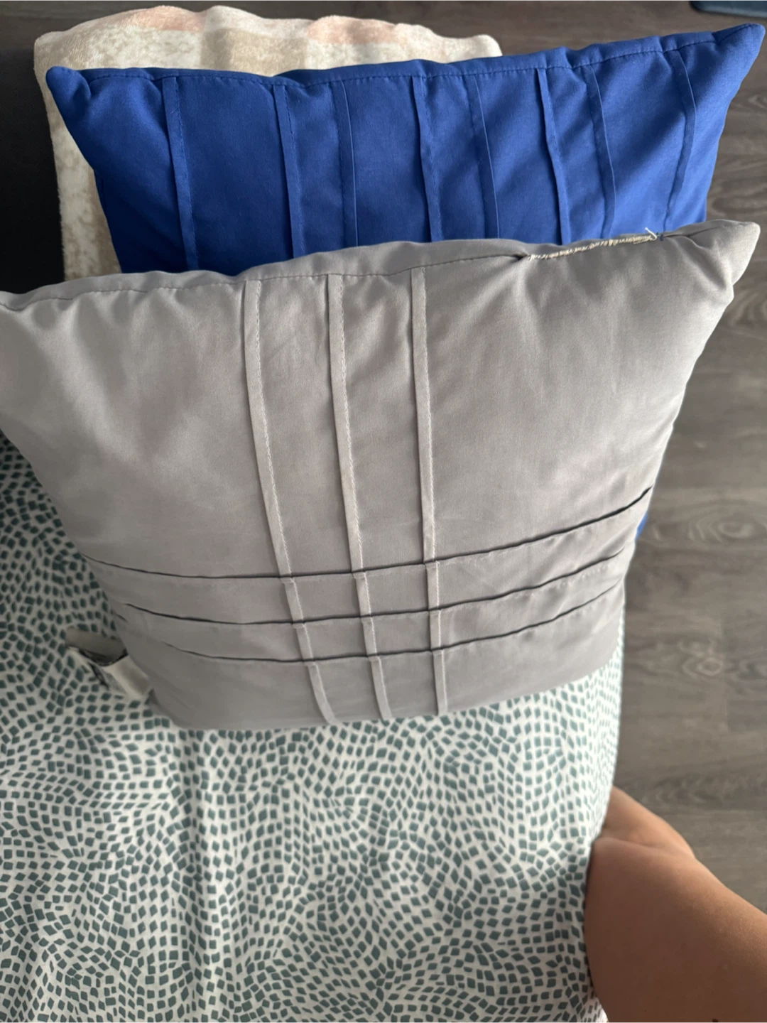 Blue and Grey Accent Pillows - photo 4
