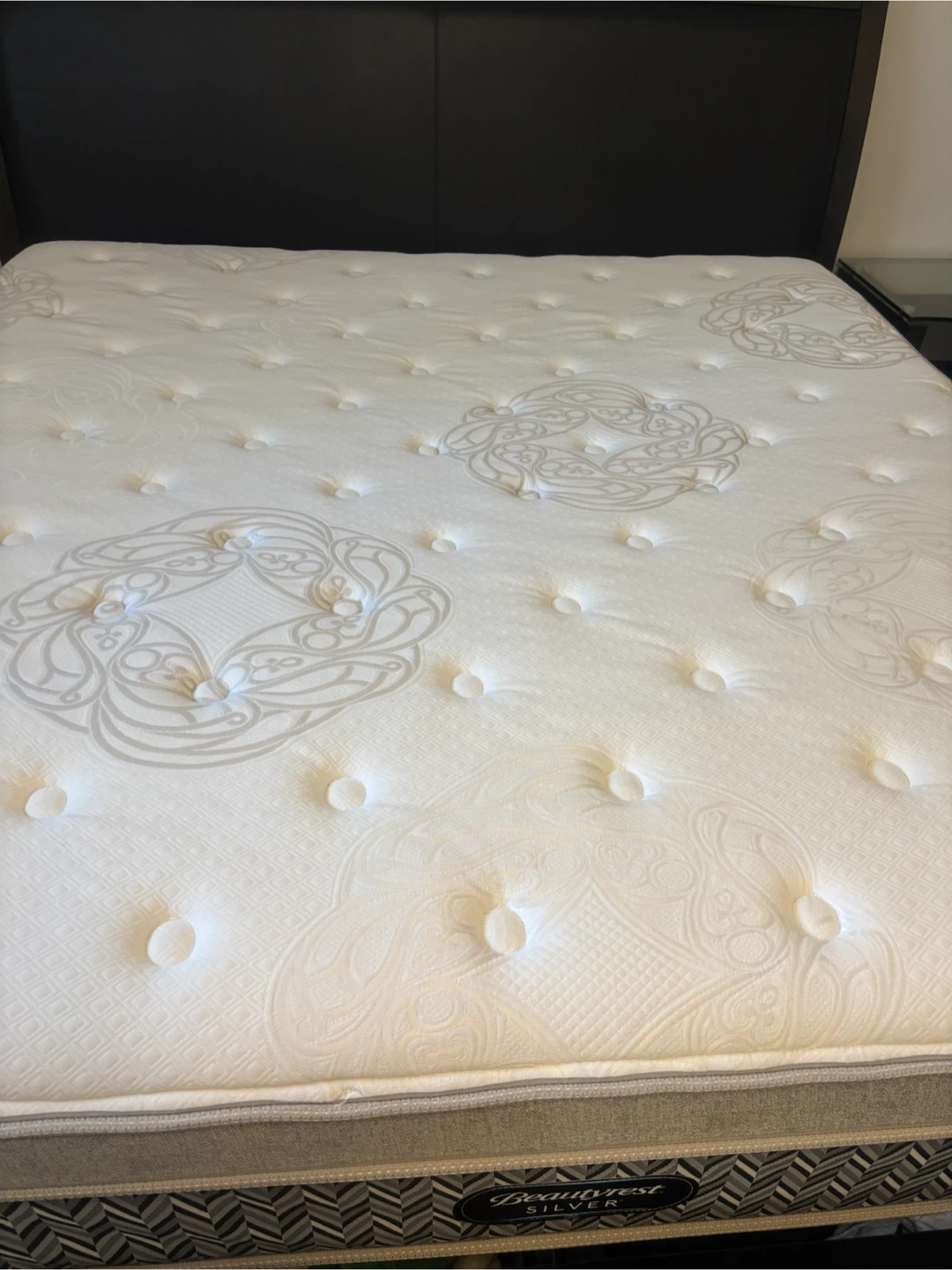 King Beautyrest Silver Mattress and Bed frame