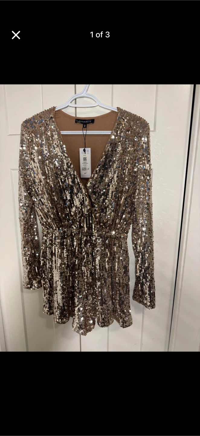 Dynamite Sequin Romper P/S
