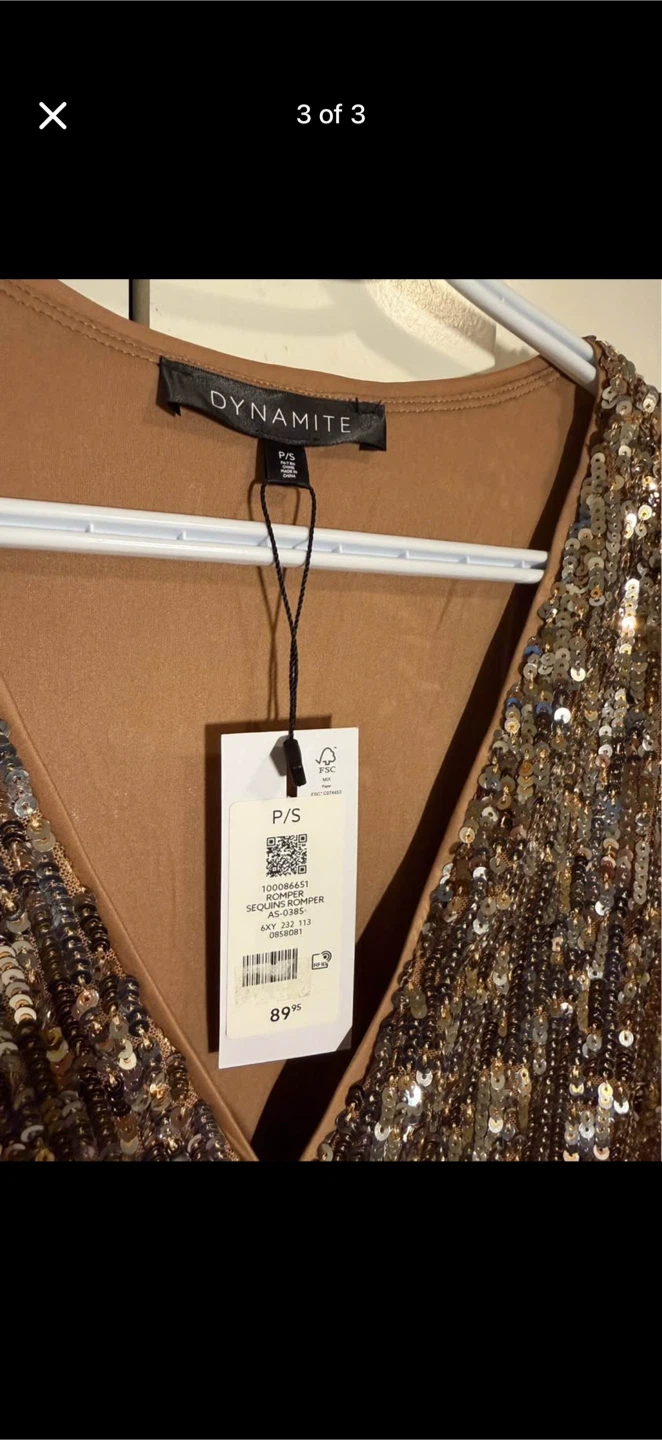 Dynamite Sequin Romper P/S - photo 2