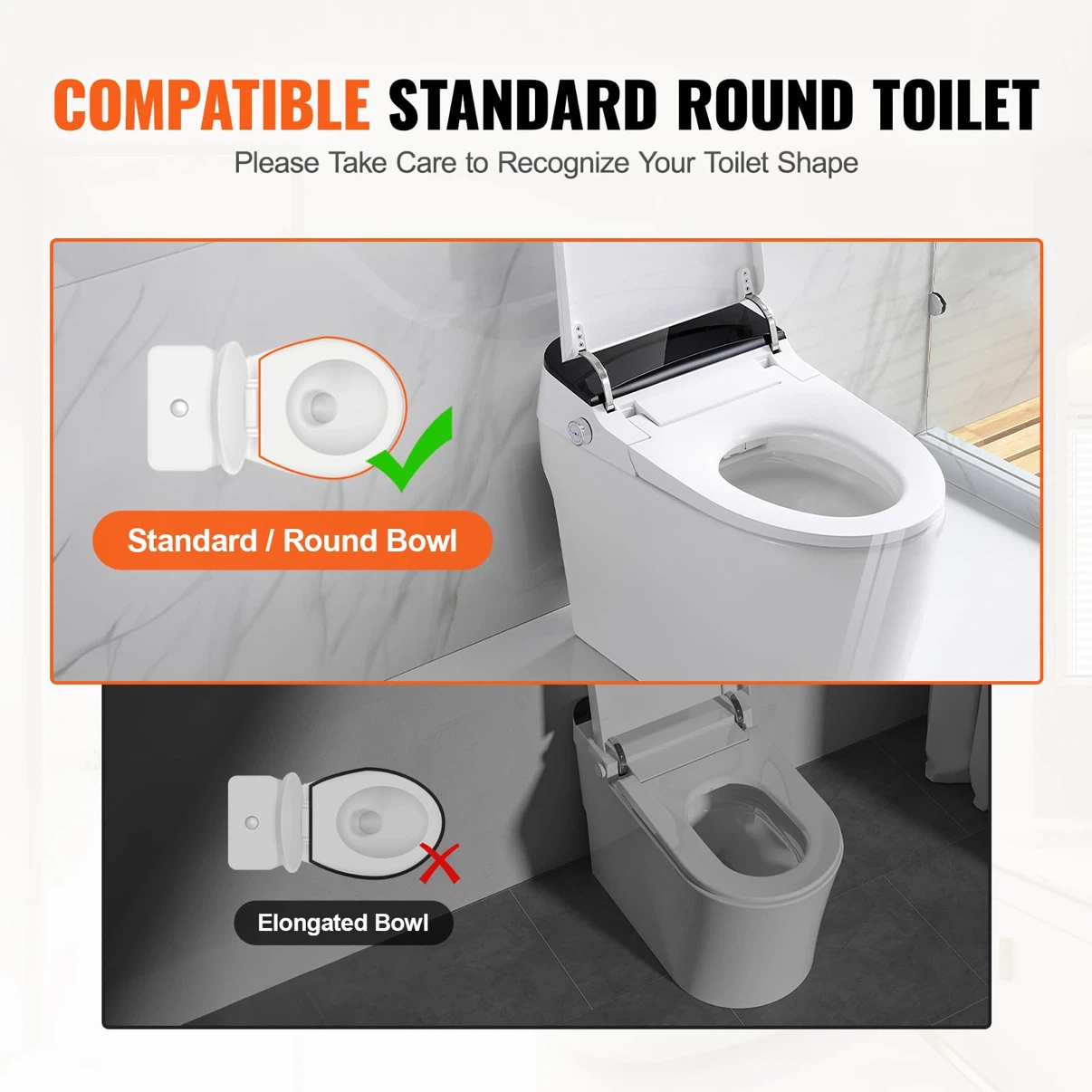 VEVOR Raised Toilet Seat, 3.5" Height Raised, 300 lbs Weight - photo 3