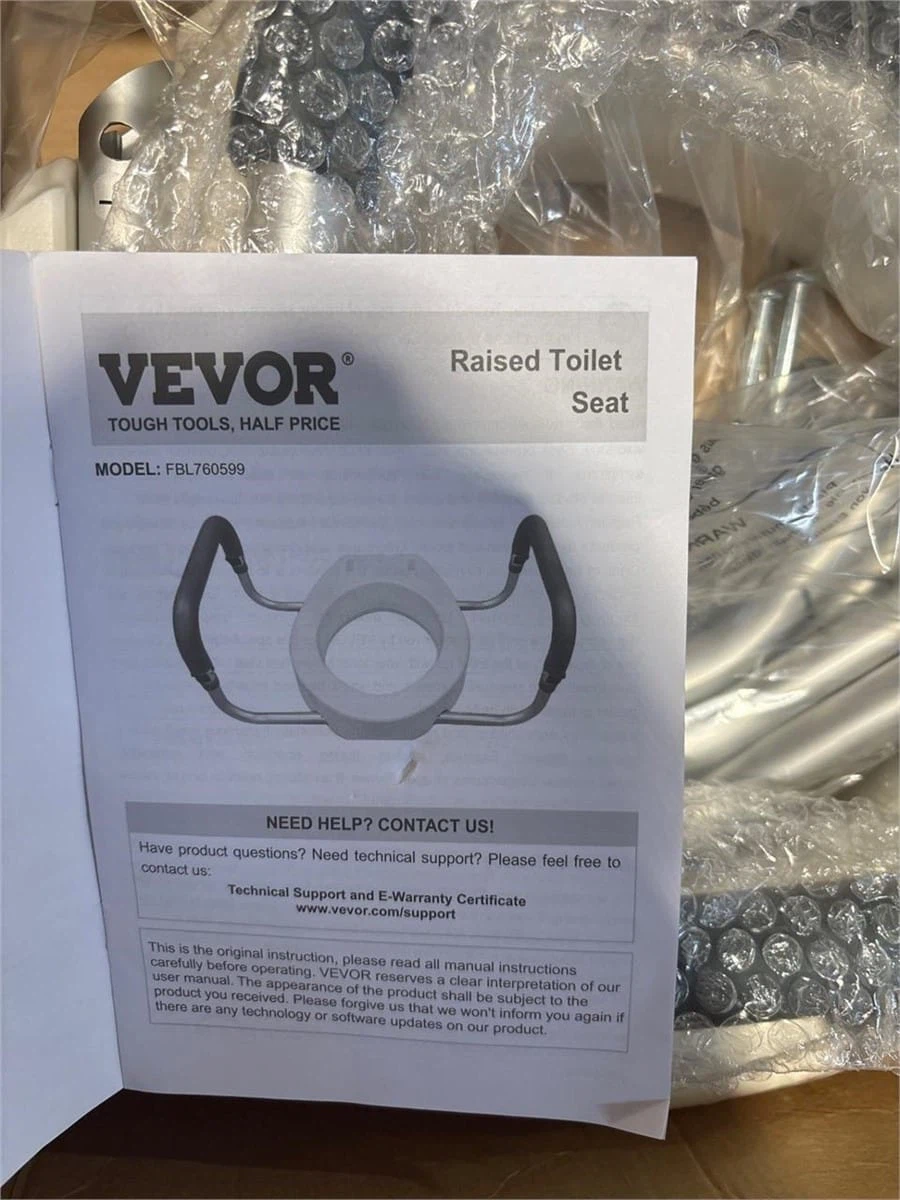 VEVOR Raised Toilet Seat, 3.5" Height Raised, 300 lbs Weight - photo 5