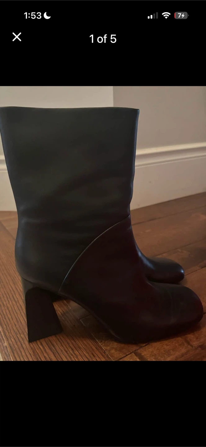 Wishbone Tabitha Black Calf Boots Size 9