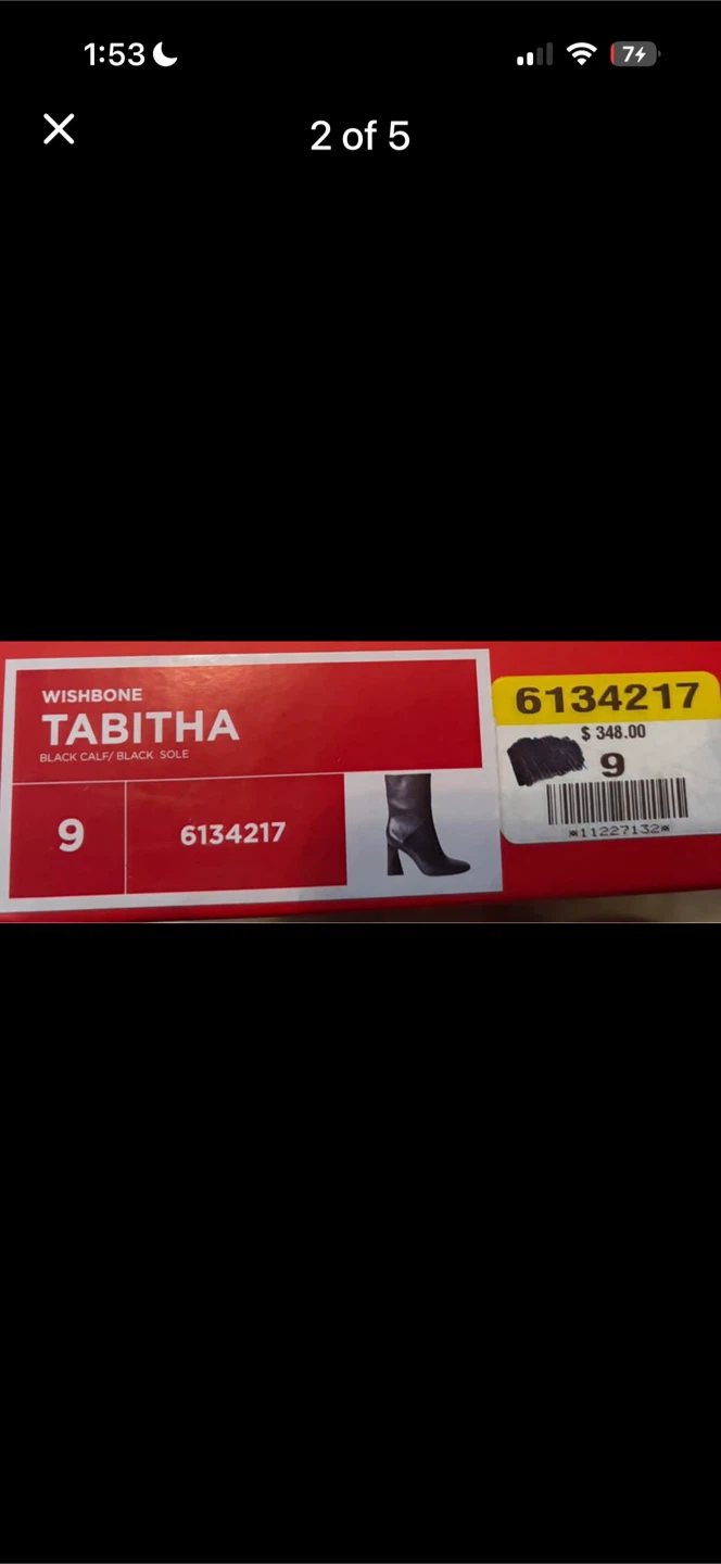 Wishbone Tabitha Black Calf Boots Size 9 - photo 2