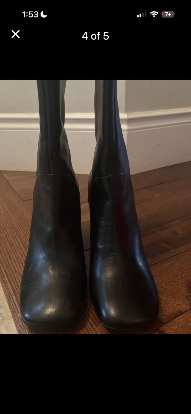 Wishbone Tabitha Black Calf Boots Size 9 - photo 4