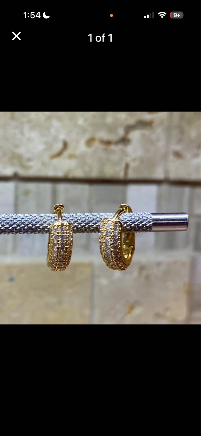 Gold-tone Rings and Hoop Earrings Set