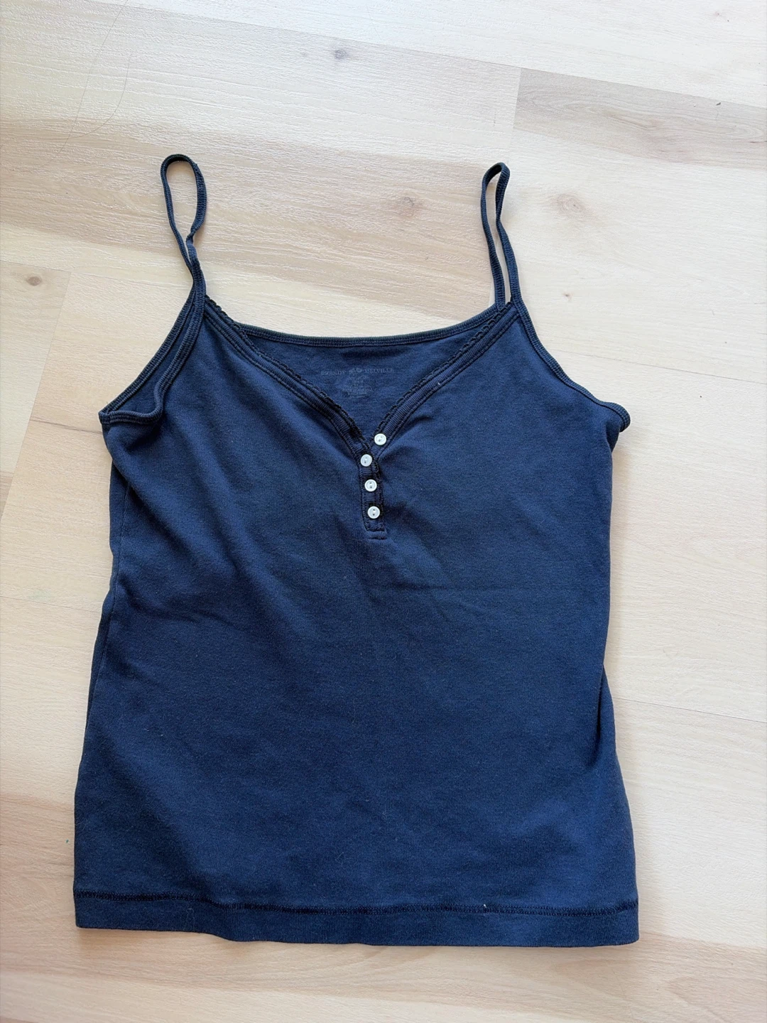 Brandy Melville Navy Blue Button Up Camisole Top