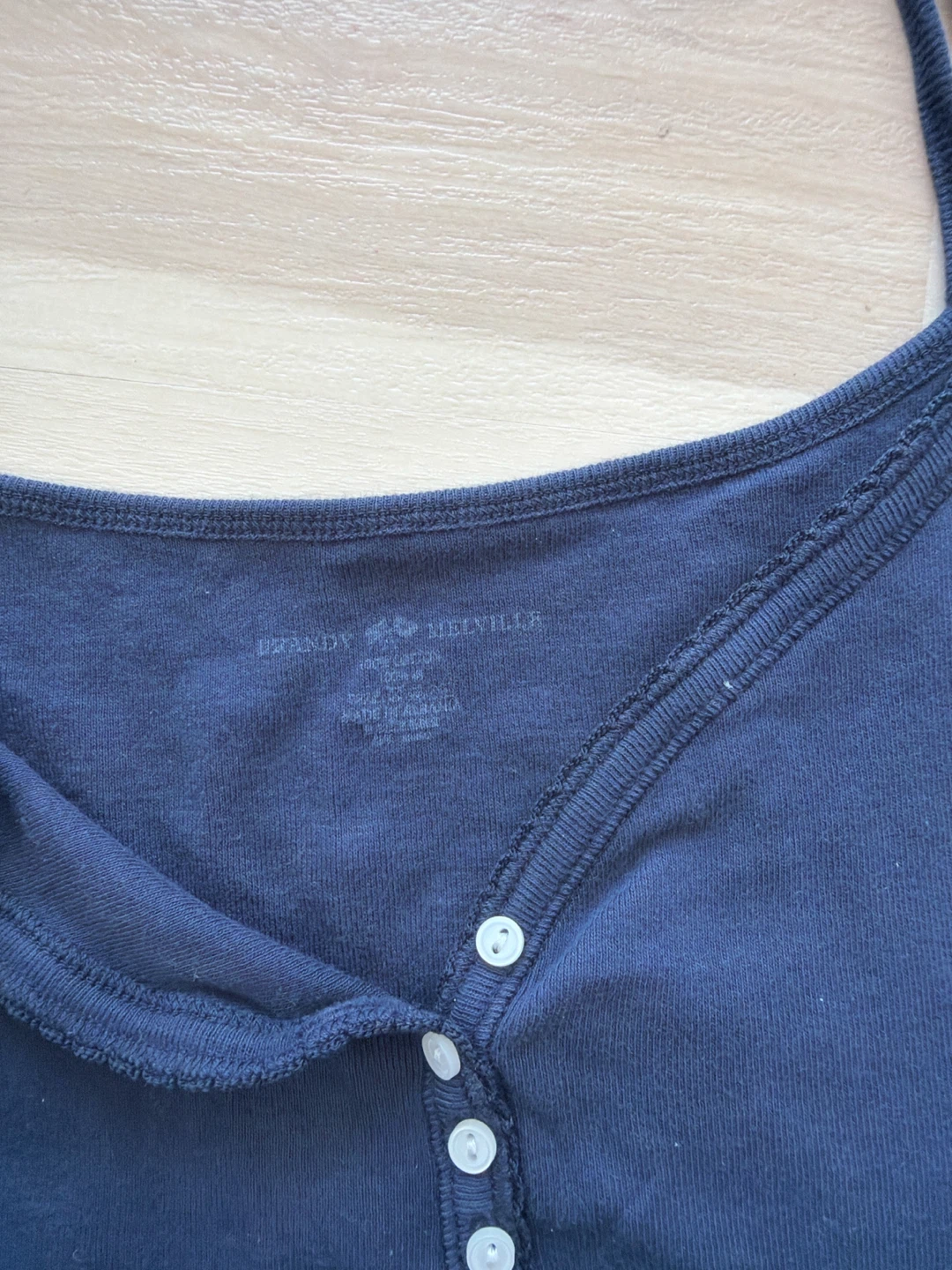 Brandy Melville Navy Blue Button Up Camisole Top - photo 2